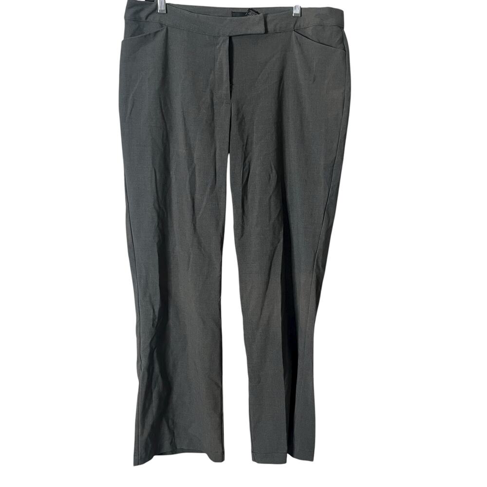 Attention Womens Dress Pants Gray 16 Career Work Slacks Stretch Trousers - Picture 9 of 12